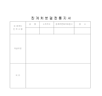 징계처분결정통지서 징계처분결정통지서